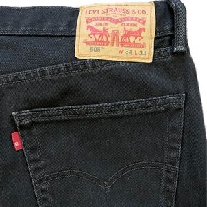Levi’s 505 black jeans 34w